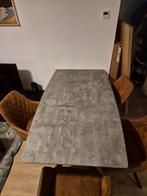 Moderne Eettafel met Betonlook Blad, Huis en Inrichting, Tafels | Eettafels, Ophalen, 50 tot 100 cm, Zo goed als nieuw, 150 tot 200 cm