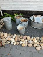 zinken vuilnisemmer, wasketel, emmer, gietertje, Antiek en Kunst, Ophalen