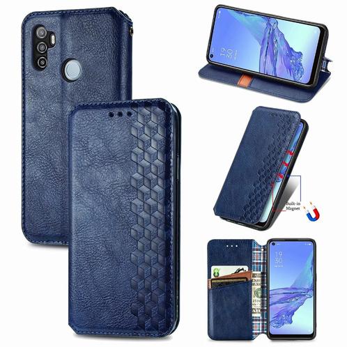OPPO A53 4G / A53s 4G Luxe PU Lederen Wallet Case _ Blauw, Telecommunicatie, Mobiele telefoons | Hoesjes en Frontjes | Overige merken