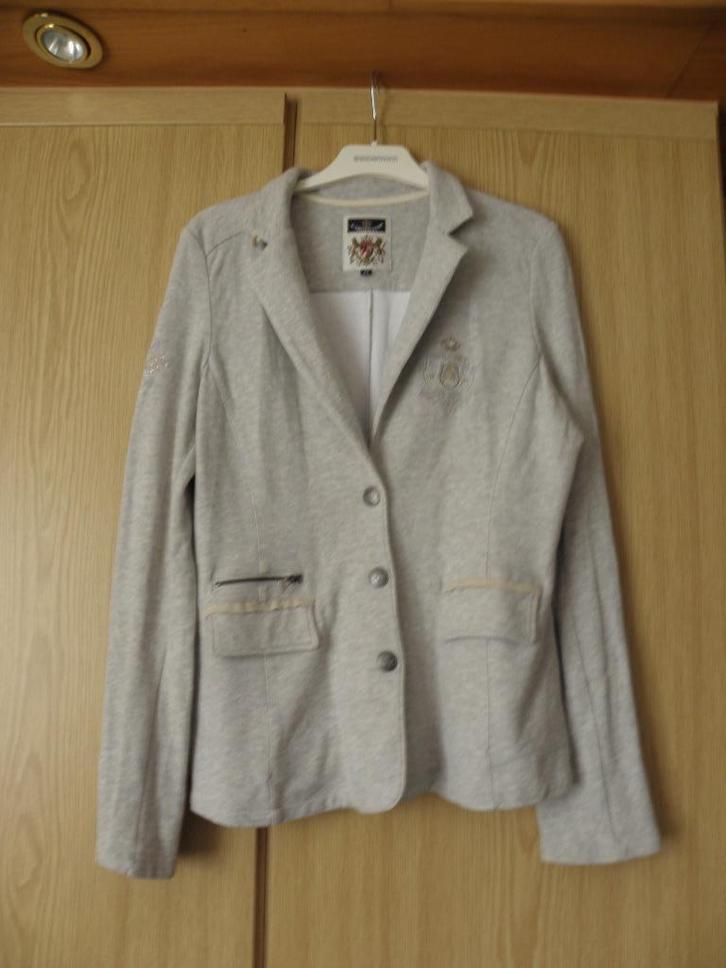 Grijs beige katoenen college jasje ARGENTINA 42 nieuwstaat, Kleding | Dames, Jasjes, Kostuums en Pakken, Zo goed als nieuw, Jasje