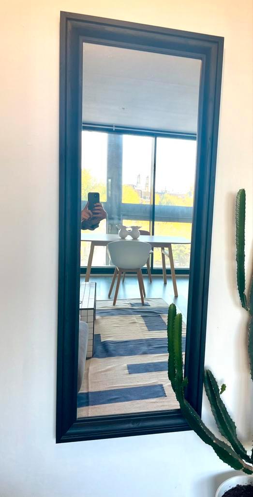 IKEA TOFTBYN Mirror – Black (52x140 cm), Huis en Inrichting, Woonaccessoires | Spiegels, Zo goed als nieuw, Minder dan 50 cm, Minder dan 100 cm