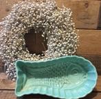 Brocante Puddingvorm pate vorm turquoise Vis visslaatje, Antiek en Kunst, Curiosa en Brocante, Ophalen of Verzenden