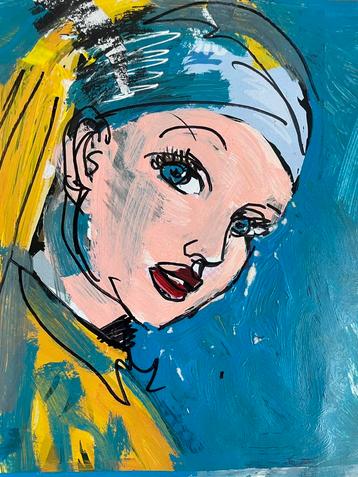 Origineel kunstwerk Peter Klashorst Parel beschikbaar voor biedingen