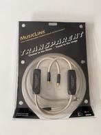 Transparent MusicLink RCA interlink 1.00mtr, Ophalen, Zo goed als nieuw, Minder dan 2 meter, Interlink-kabel
