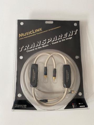 Transparent MusicLink RCA interlink 1.00mtr beschikbaar voor biedingen