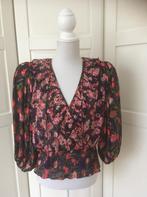 Diane Freis vintage 80's paarse floral blouse, maat L, Diane Freis, Paars, Maat 42/44 (L), Ophalen of Verzenden