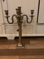 Vintage zilverkleurige kandelaar 5 poots, Antiek en Kunst, Ophalen, Overige materialen