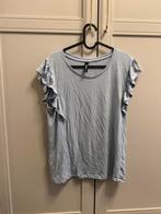 Blauw topje shirtje fijne stof Zara M met leuke mouwen, Maat 38/40 (M), Nieuw, Ophalen of Verzenden, Korte mouw