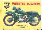 Lu808 lucifermerk motor m52 500cc 2cyl rusland, Ophalen of Verzenden, Gebruikt, Luciferdoosjes of -merken