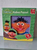 Orig, SESAMSTRAAT, KUBUSPUZZEL, 6Afbeeldingen, Nieuw!, 2 tot 4 jaar, Nieuw, Ophalen of Verzenden, Van hout