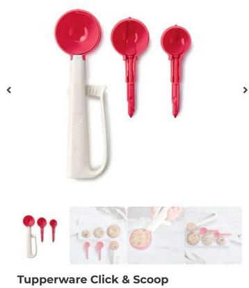 Tupperware Click ‘n scoop beschikbaar voor biedingen