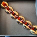 Vintage retro brev pat armband., Sieraden, Tassen en Uiterlijk, Armbanden, Ophalen of Verzenden, Goud