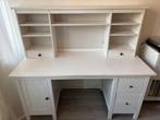 Bureau IKEA Hemnes wit met opbouw, Ophalen, Zo goed als nieuw, Bureau
