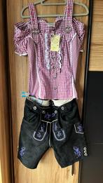 Lederhose en Blouse maat 36, Kleding | Dames, Verzenden, Zo goed als nieuw, Maat 36 (S)