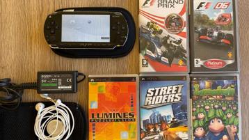 Sony PSP inclusief spellen zoals Formule 1 en Lemmings beschikbaar voor biedingen