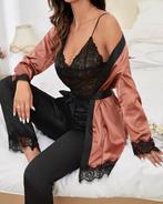 Prachtige Lingerie Jas met topje en Broek totaal set, Verzenden, Zo goed als nieuw