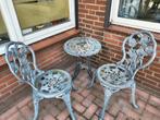 Zware aluminium bistroset, Ophalen, Gebruikt, Overige materialen, 2 zitplaatsen