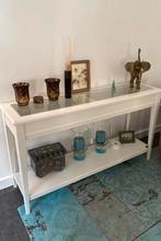 Mooie witte dide table, Ophalen, 100 tot 150 cm, Zo goed als nieuw, 25 tot 50 cm