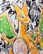 Charizard Schilderij canvas 100x80 cm | Harleen (1986), Verzenden