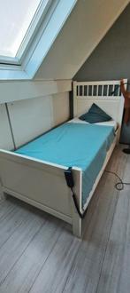 Ikea Hemnes bed 90x200 + verstelbare lattenbodem, Ophalen, 90 cm, Eenpersoons, Wit