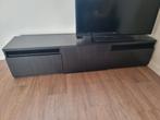 BESTÅ Ikea tv meubel 180cm zwartbruin - LAPPVIKEN deurtjes, Ophalen, 150 tot 200 cm, Zo goed als nieuw, Minder dan 100 cm