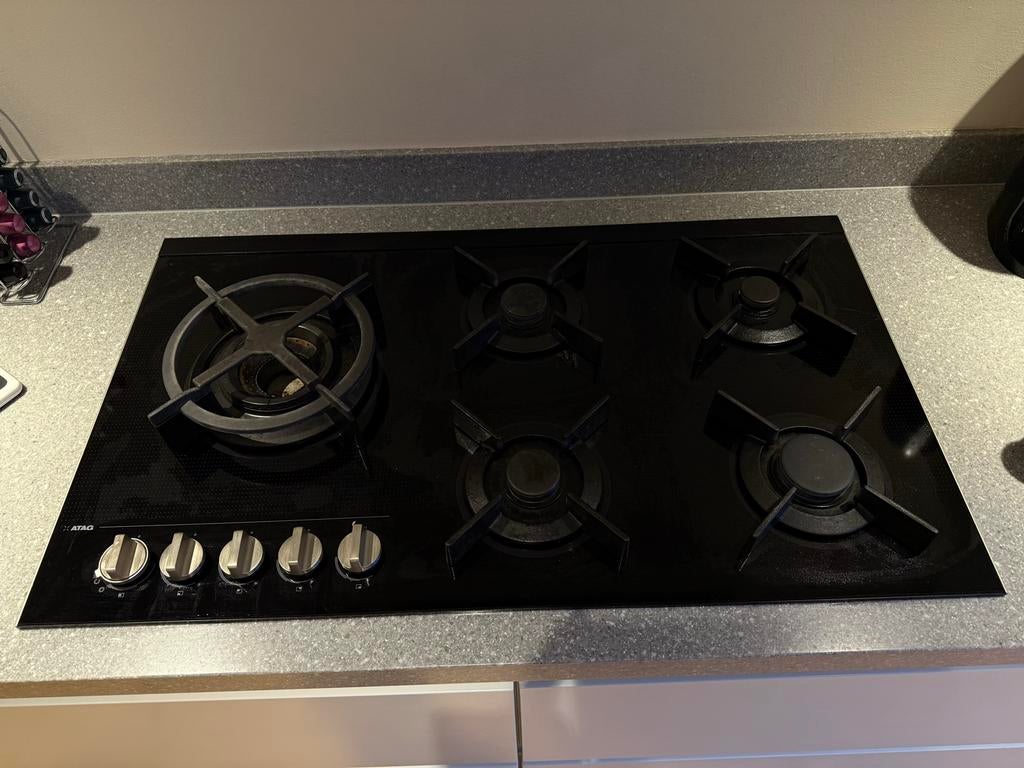 ATAG 5-zone gaskookplaat, Witgoed en Apparatuur, Kookplaten, Ophalen, Gebruikt, Inbouw, Gas