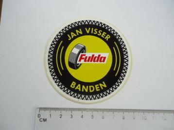 sticker oud JAN VISSER Autobanden Faulda garage deaer auto beschikbaar voor biedingen