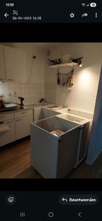 Witte keukenkastjes (Metod van Ikea) - Zo goed als nieuw, Huis en Inrichting, Keuken | Complete keukens, Ophalen, Wit, Hoekkeuken