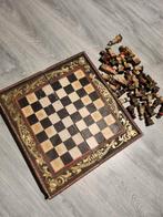 Antiek Houten Schaakspel, Ophalen of Verzenden, Gebruikt