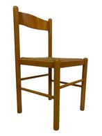 Vintage Stoelen set van 4 Hout Gevlochten Zitting Papercord, Huis en Inrichting, Stoelen, Riet of Rotan, Gebruikt, Twee, Bruin