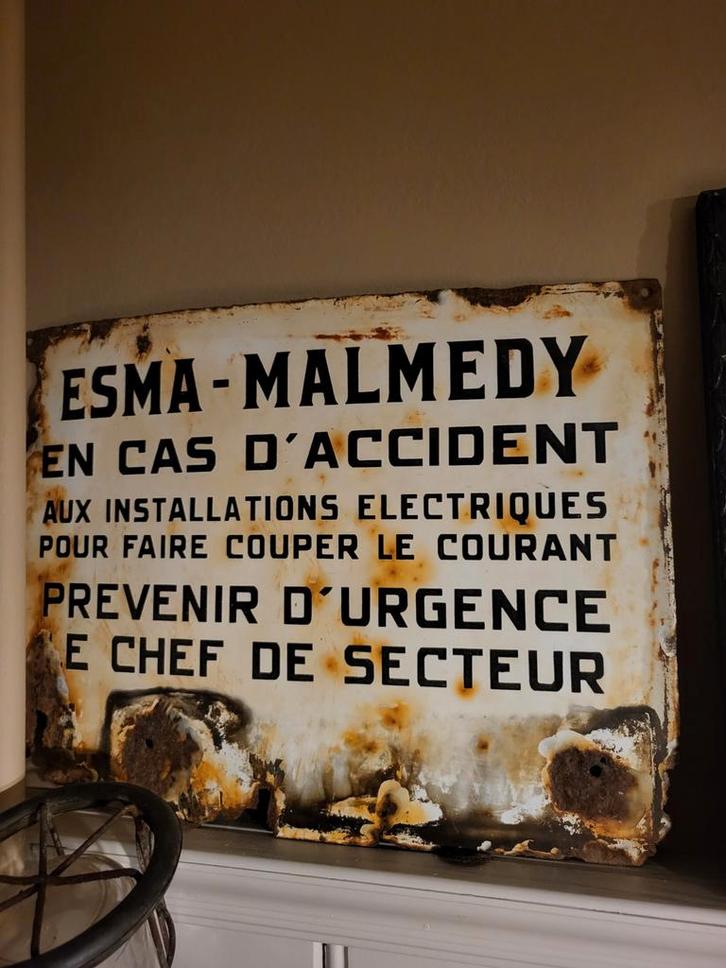 Frans emaille bord, Antiek en Kunst, Antiek | Emaille, Ophalen of Verzenden