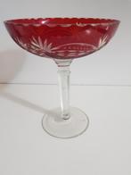 Snoep/fruitschaal gekleurd kristal glas bohemen, Antiek en Kunst, Antiek | Glas en Kristal, Ophalen of Verzenden