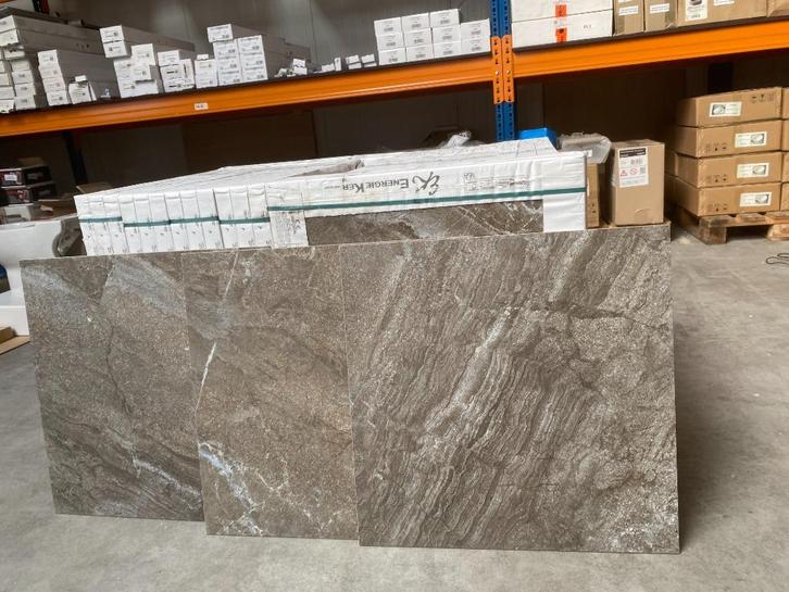 Veel voorraad natuursteenlook tegels tegel 60 x 60 cm actie, Doe-het-zelf en Verbouw, Tegels, Nieuw, Vloertegels, Keramiek, 60 cm of meer