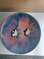 Vintage Koperen Schaal geëmailleerd met Vis Motief, Antiek en Kunst, Antiek | Koper en Brons, Ophalen of Verzenden, Koper