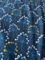 Blauwe tshirt stof met print, Hobby en Vrije tijd, Stoffen en Lappen, Gebruikt, Blauw, 120 cm of meer, Ophalen of Verzenden
