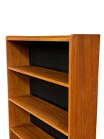 Vintage Teakhouten Boekenkast Deens Design Jaren 60, Met plank(en), Gebruikt, Vintage, 50 tot 100 cm
