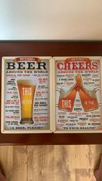 Metaal A4 bier plaat, Ophalen of Verzenden, Zo goed als nieuw, Reclamebord, Plaat of Schild, Overige merken