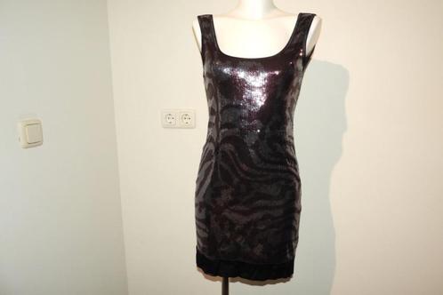 Hale Bob feestelijke jurk lovertjes pailletjes glans motief, Kleding | Dames, Jurken, Zo goed als nieuw, Maat 36 (S), Zwart, Boven de knie