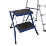 Huishoudtrap opstapje blauw 2 treden opklapbaar nieuw, Doe-het-zelf en Verbouw, Ladders en Trappen, Ophalen, Trap, Nieuw, Opvouwbaar of Inschuifbaar
