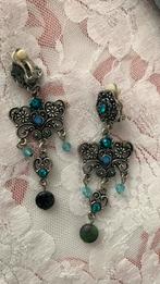 Clip hangers met kristal en stras zeer fijntjes l 7cm, Met kristal, Overige materialen, Blauw, Ophalen of Verzenden