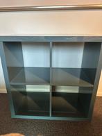 Kallax kast, 4 vakken, zeegroen, Huis en Inrichting, Ophalen, Met plank(en), Kunststof, Gebruikt