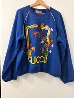 GUCCI Lovelight floral-print cotton oversize sweatshirt, XS, Blauw, Ophalen of Verzenden, Gucci, Maat 34 (XS) of kleiner