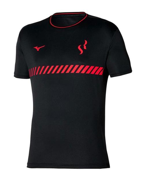 Sergio Ramos SR4 sportshirt van Mizuno, Kleding | Heren, Sportkleding, Zo goed als nieuw, Voetbal, Maat 56/58 (XL), Zwart, Ophalen of Verzenden