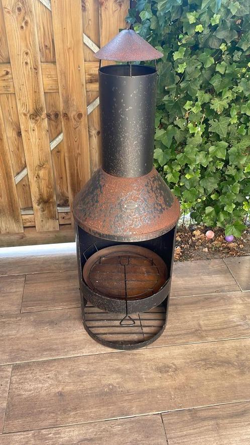 HEAT Larvik Tuinhaard Zwart–Stoere eyecatcher voor jouw tuin, Tuin en Terras, Tuinhaarden, Gebruikt, Ophalen