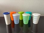 Lekvrije Tupperware bekers waarvan 6 rietjesbekers, Ophalen of Verzenden, Zo goed als nieuw, Beker of Kan