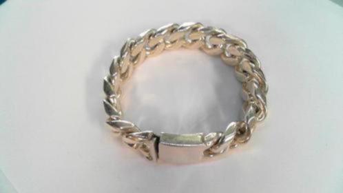 319863 Zware Massieve Heren Armband Mexico 217 gram, Sieraden, Tassen en Uiterlijk, Armbanden, Zo goed als nieuw, Zilver, Zilver