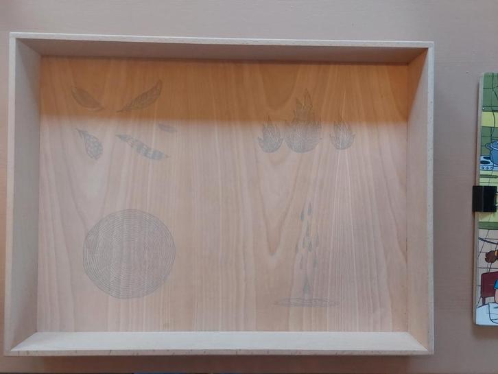 Grapat houten sensory speelbak (4 elementen), Kinderen en Baby's, Speelgoed | Houten speelgoed, Zo goed als nieuw, Overige typen