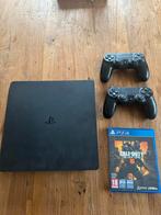 PlayStation 4 Slim 1TB + 2 Controllers, Spelcomputers en Games, Spelcomputers | Sony PlayStation 4, Gebruikt, Met 2 controllers