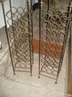 2 ijzeren flessenrekken voor 2 x 30 flessen, Ophalen, Gebruikt, 25 flessen of meer, Metaal