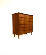 Vintage XL Deense teakhouten ladekast ‘60, Huis en Inrichting, Kasten | Ladekasten, Teakhout, Zo goed als nieuw, Minder dan 100 cm